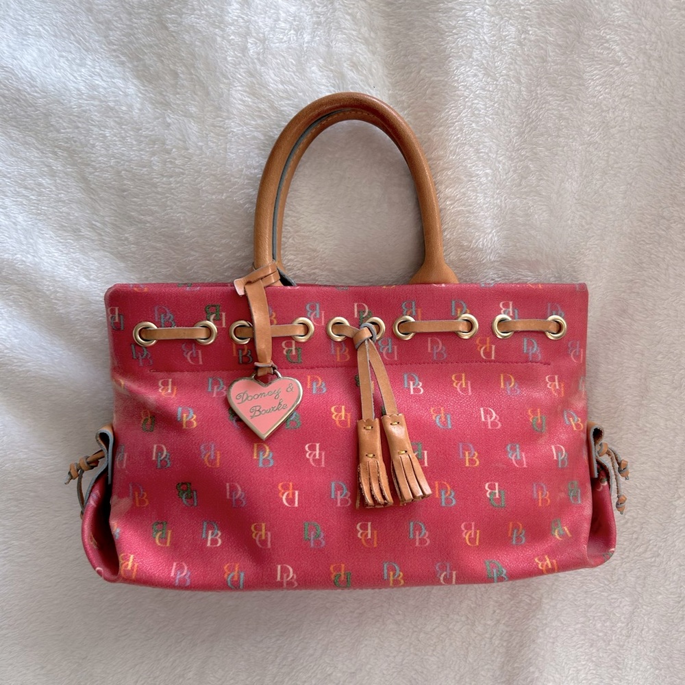 Dooney & Bourke Y2K vintage pink rainbow tassel bag 🌈💖🎀